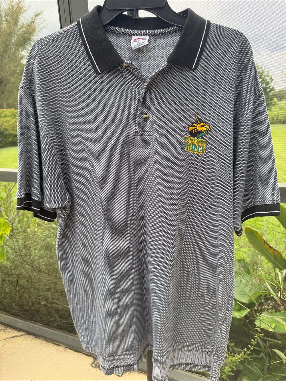 Men's Grey Polo with Team Bulls Embroidery